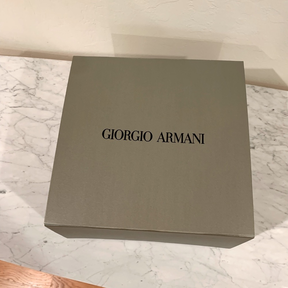 Giorgio Armani gift box only staging decor